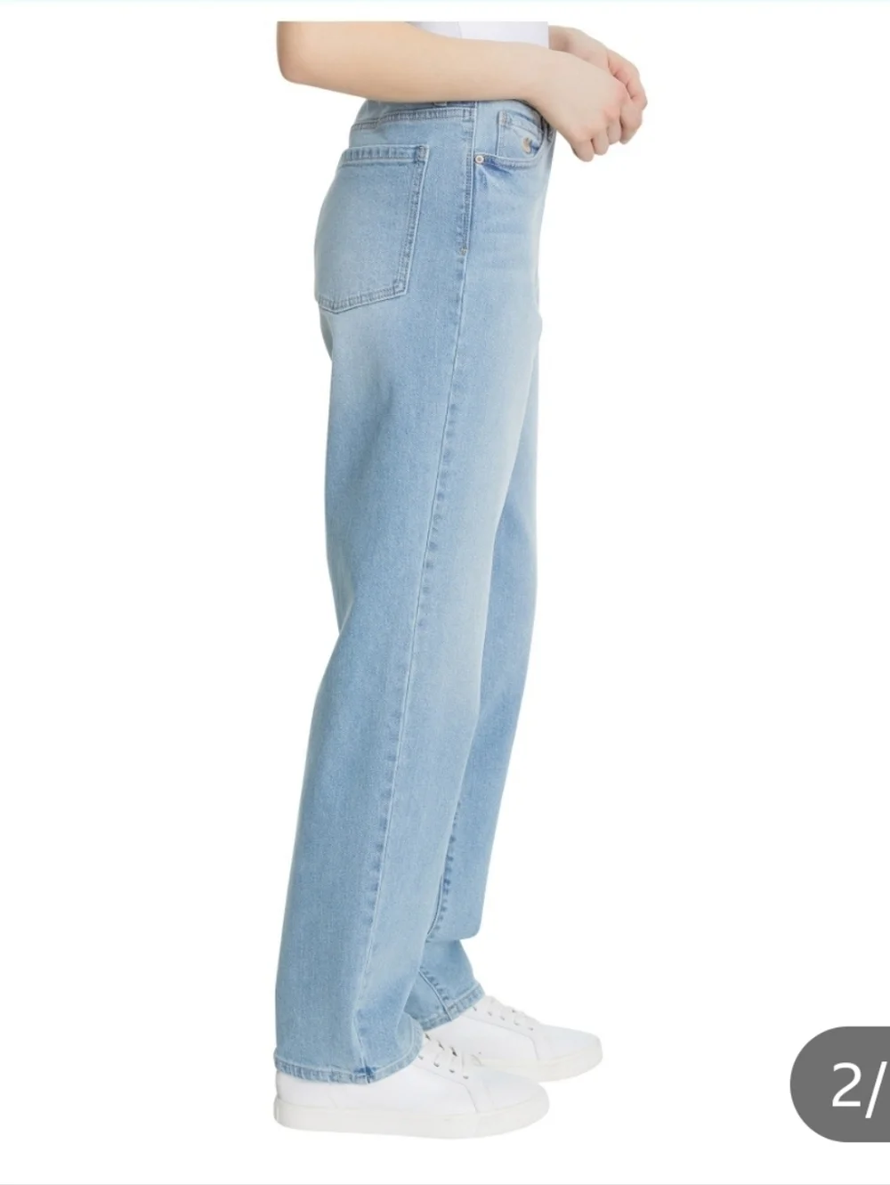 (Ew)Gloria Vanderbilt Ladies  High-Rise Straight Leg Jeans - Picture 2 of 3